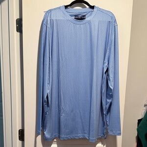 USA Palm Light Blue Long-Sleeve Performance Tee